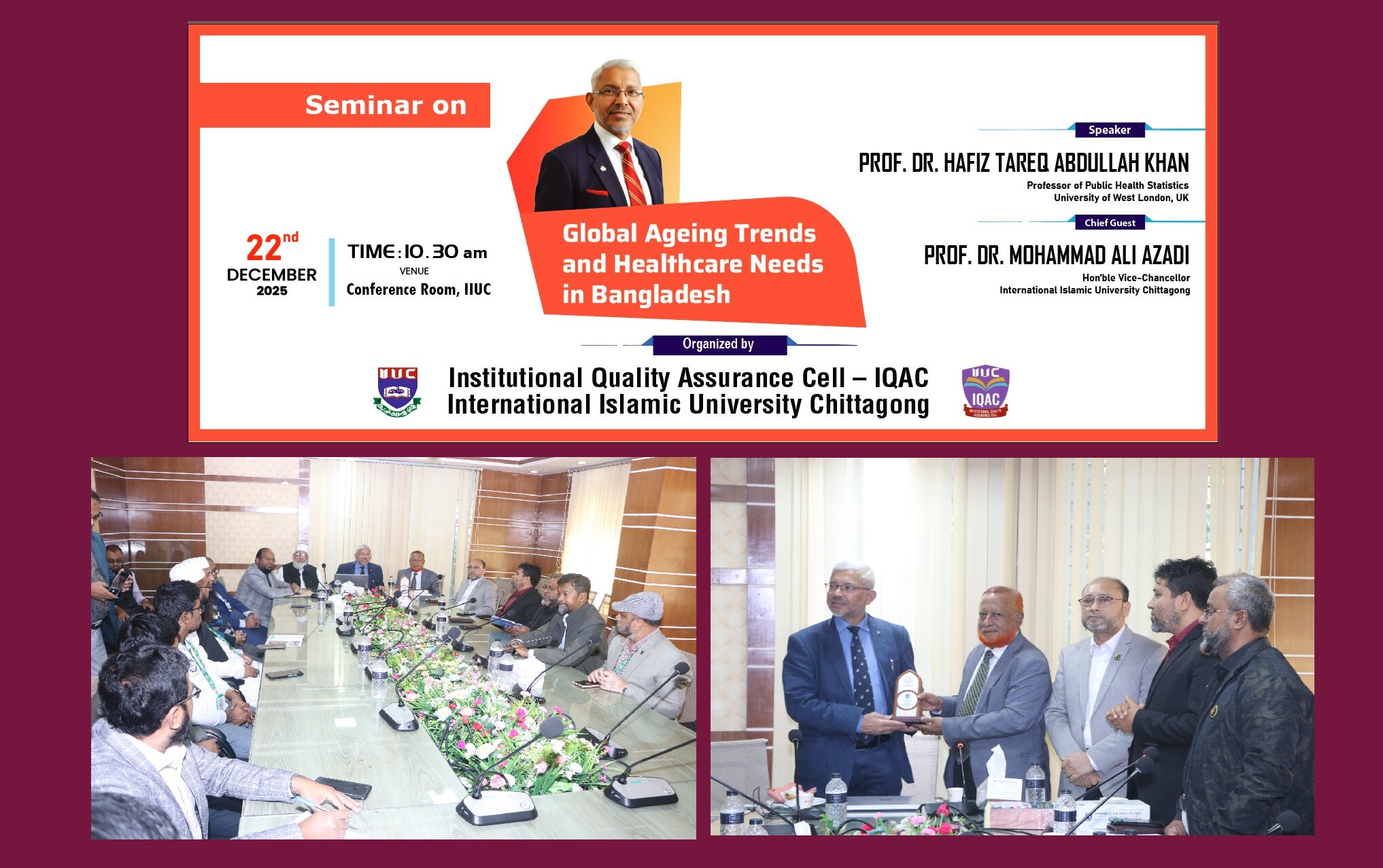 Seminar on Global Aging Trends and Healthcare Needs in Bangladesh