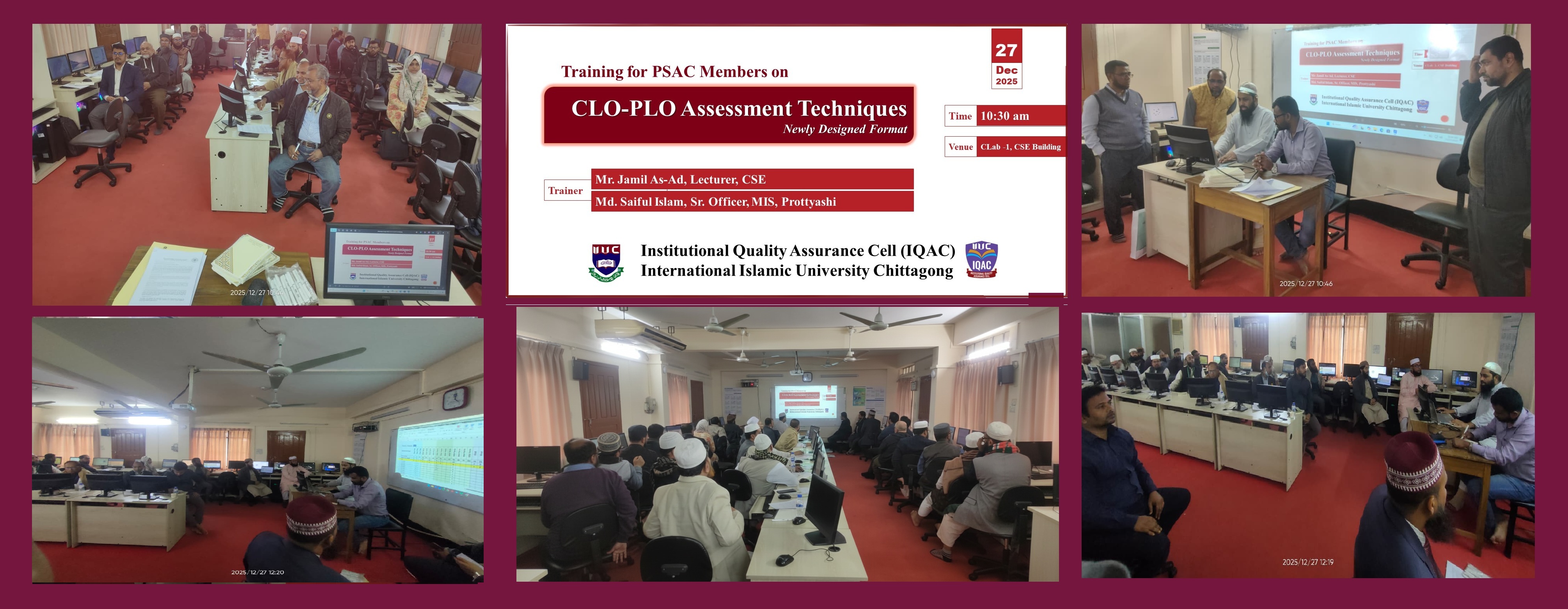 Training on CLO-PLO Assessment Techniques